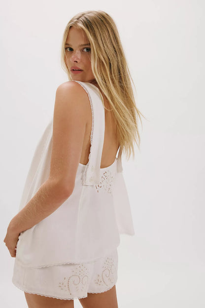True Charm Embroidered Short Set
